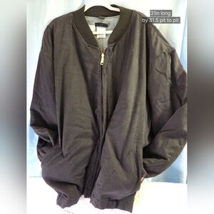 Workrite Flam-resistant (FR) Bomber Jacket Mens Size 4x Black Full Zip USA Made